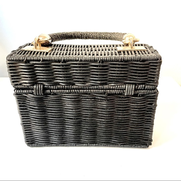 Zara Bags Zara Black Wicker Straw Box Purse Poshmark